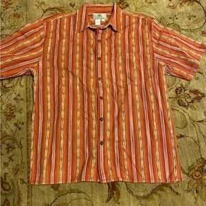 The Territory Ahead Button Up Short Sleeve Shirt Textured XL 100% Cotton #88748